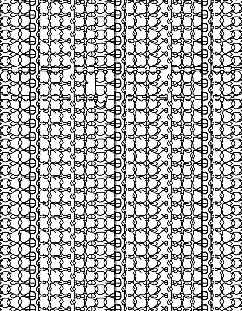 Bold Geometric Chain Link Pattern Rug