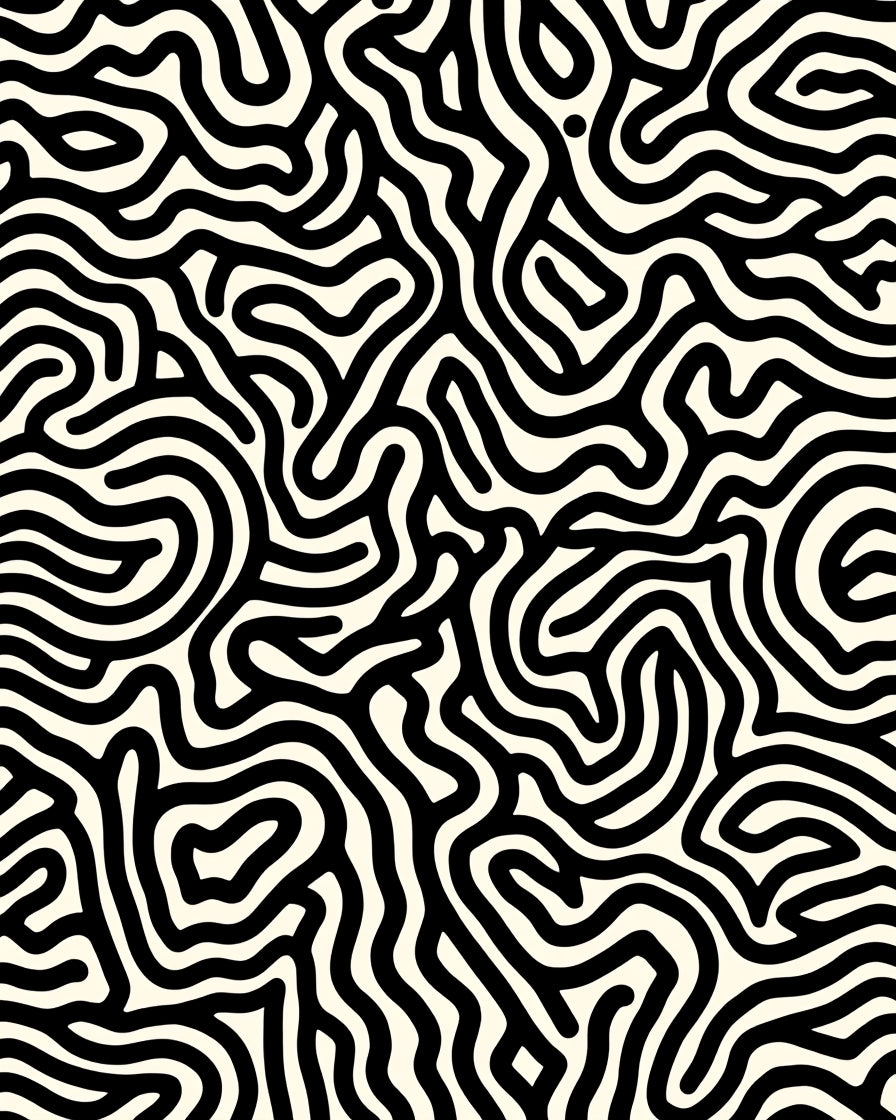 Organic Bold Line Abstract Pattern Rug