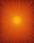 Radiant Sunburst Orange Rug Pattern Rug