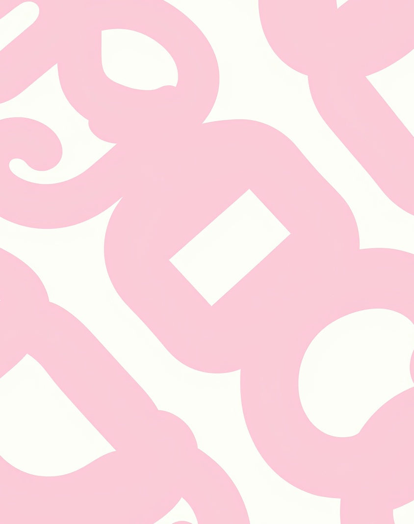 Delicate Pink Swirl Pattern Rug