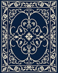 Classic Floral Vine Border Design Rug