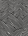 Bold Black White Graphic Stripes Rug