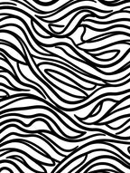 Bold Wavy Black White Pattern Rug