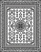 Monochromatic Intricate Floral Mandala Design Rug