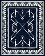 Classic Geometric Design with Border Rug