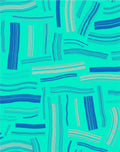 Abstract Blue Stripe Design Rug