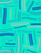Abstract Blue Stripe Design Rug