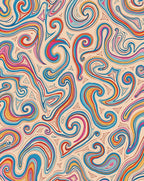 Colorful Swirl Abstract Pattern Rug