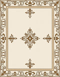 Ornate Arabesque Centerpiece Design Rug
