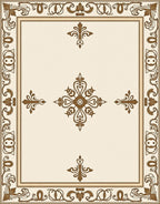 Ornate Arabesque Centerpiece Design Rug