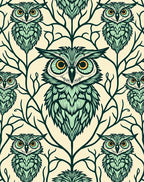 Wise Owl Tree Pattern Design Rug