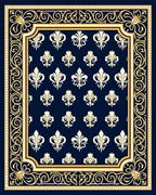 Regal Fleur De Lis Pattern Rug