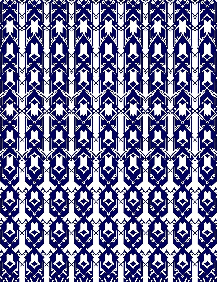 Art Deco Geometric Tribal Pattern Rug