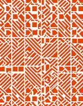 Bold Orange Abstract Geometric Rug