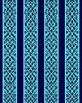Blue Geometric Striped Pattern Rug