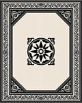 Classic Black Geometric Mandala Rug