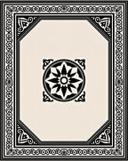 Classic Black Geometric Mandala Rug