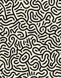 Bold Abstract Labyrinth Line Pattern Rug