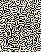 Bold Abstract Labyrinth Line Pattern Rug