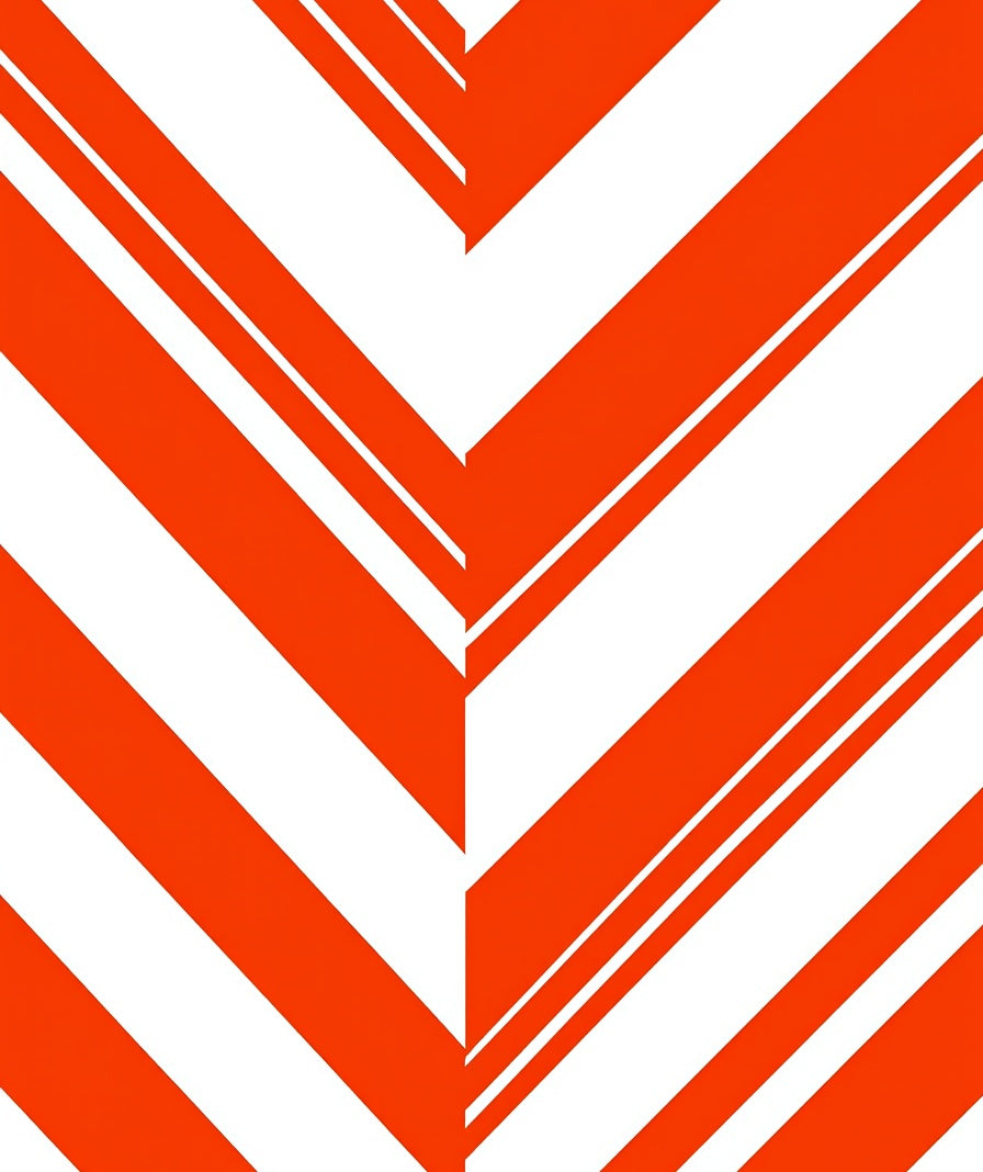Bold Abstract Orange Stripe Design Rug