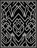 Bold Abstract Geometric Wildlife Pattern Rug