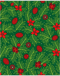 Crimson Floral Fern Egg Medley Rug