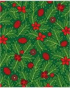 Crimson Floral Fern Egg Medley Rug