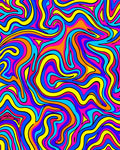Vibrant Swirls Groovy Abstract Pattern Rug