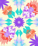 Abstract Floral Mandala Design Rug