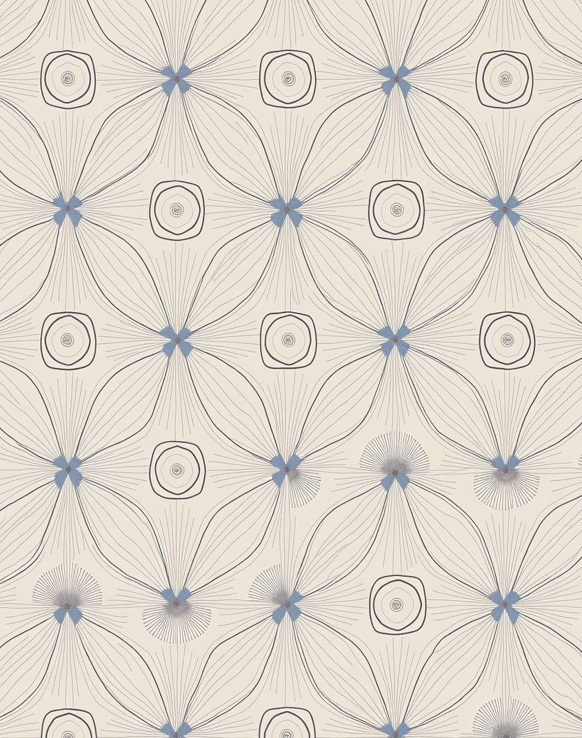 Modern Floral And Square Pattern Rug