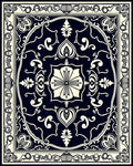 Damask Floral Classic Style Rug