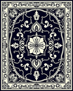 Damask Floral Classic Style Rug