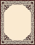 Elegant Black Scrollwork Decorative Frame Rug