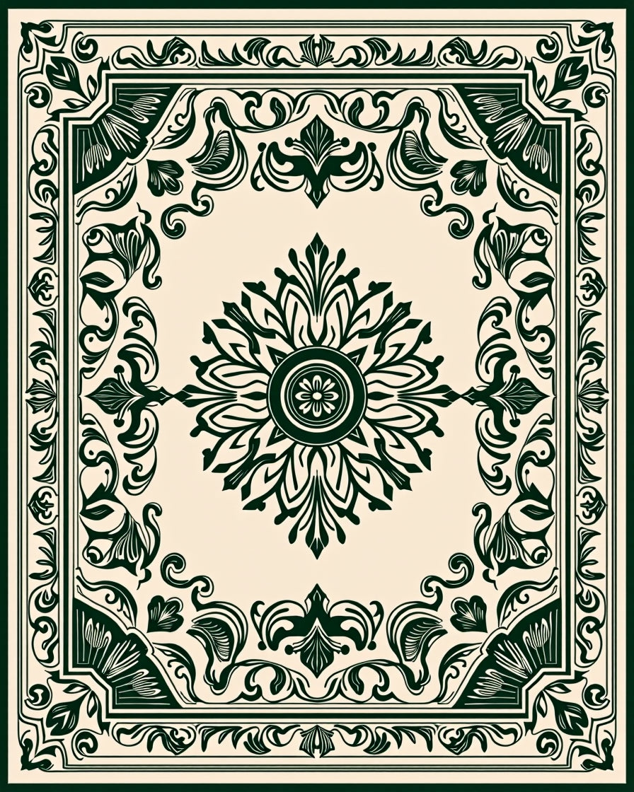Classic Floral Medallion Design Rug