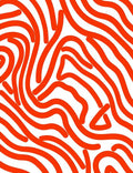 Abstract Orange Swirl Pattern Rug