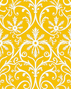 Classic White Floral Scrollwork Rug