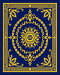 Royal Sun Scroll Pattern Rug