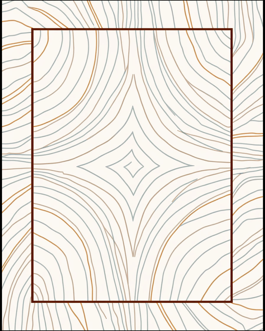 Abstract Wavy Lines Pattern Rug