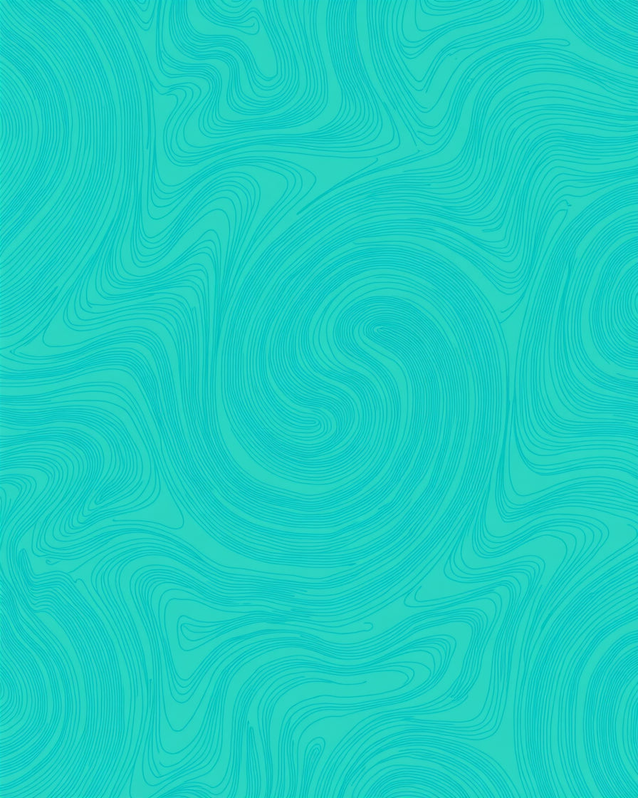 Abstract Teal Swirl Pattern Rug