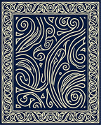 Intricate Swirl And Leaf Pattern Rug