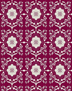 Fleurs Stylises Pattern Rug