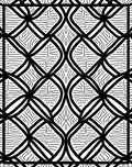 Art Deco Geometric Pattern Square Design Rug
