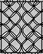Art Deco Geometric Pattern Square Design Rug