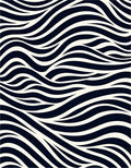 Abstract Navy Cream Flow Pattern Rug