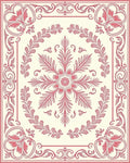 Vintage Floral Scrollwork Delicate Rug
