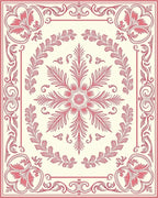 Vintage Floral Scrollwork Delicate Rug