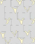 Abstract Line Art Pale Yellow Pattern Rug