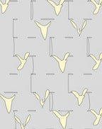 Abstract Line Art Pale Yellow Pattern Rug