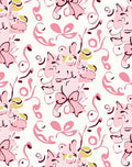 Pink Whimsical Bow Pattern Rug
