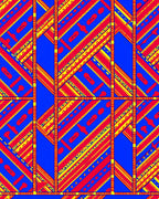 Bold Geometric Stripe And Shape Rug